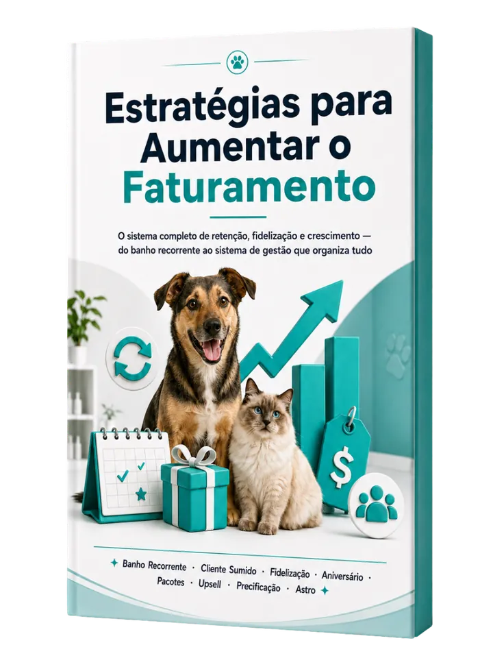 Mockup do e-book Estratégias para Aumentar o Faturamento